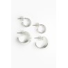 2 Pares de aretes de aro