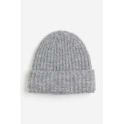 Gorro en tejido acanalado de bouclé